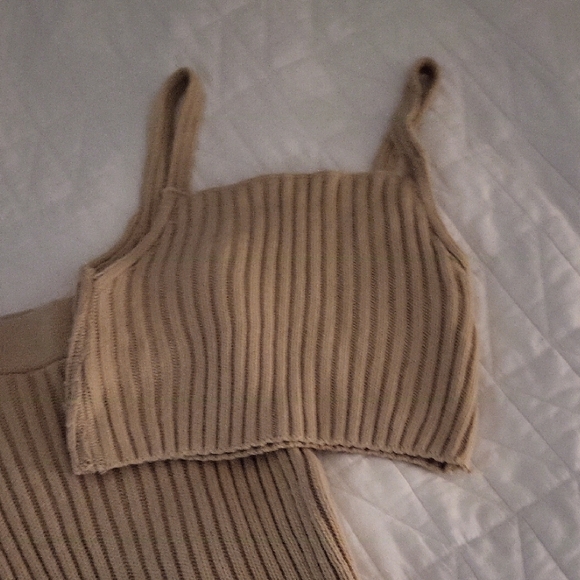 ASOS Beige Ribbed Knit Set - Picture 3 of 5